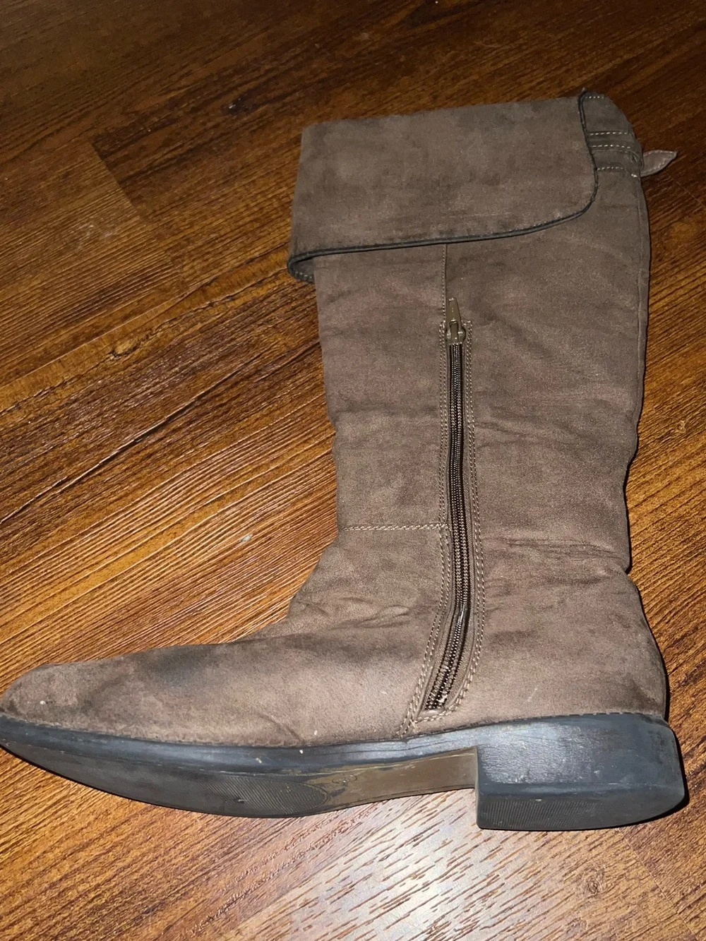 Candies Over the Knee Taupe Faux Suede Boho Y2K Boots Size 8.5